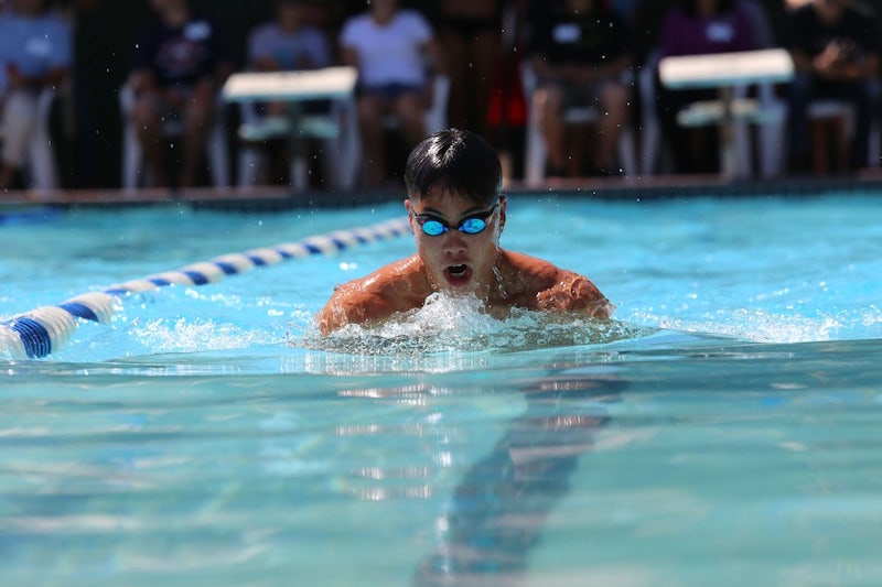 Man Swimming Breaststroke